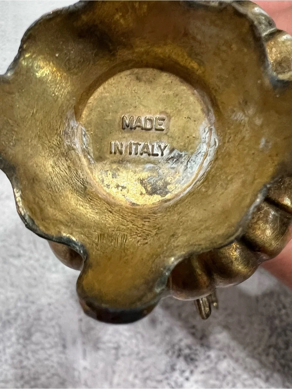 Mid Century Italian Ornate Brass Bud Vase Rococo Hollywood Regency Neoclassical